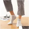 Chaussettes pour hommes 4/8 / 12pcs hommes coton court respirant cheville bateaux invisibles coupe basse sport pour chaussette décontractée livraison directe vêtements sous-vêtements Dhl2R