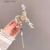 Fermagli per capelli Nuova perla Nappa Artiglio per capelli Stile Cina Retro Fiore Fermaglio per capelli Barrette Lega Tornante Clip per coda di cavallo Granchio Hanfu ACCESSORI PER RAGAZZA Y240329