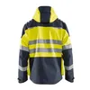 3 In 1 High Visibility Reflective Cycling Fleece Inside Jacket Winter Stripe Patchwork Hooded Workwear Coat Hi Vis Work Wear t6pM#