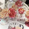Cadeau cadeau rétro intemporel rose brillant Washi PET Tape pour planificateur carte faisant bricolage scrapbooking plan autocollant décoratif