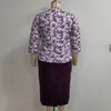 Manteau de bureau à imprimé floral de style africain de grande taille et costume Dr pour les femmes k4Z0 #