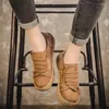 Casual Shoes Women's Flat Bottom Lace-Up Loafers Ladies Autumn Outdoor Lazy Bekväm ljus fast färg