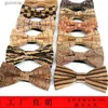 Bow Ties Trendy Checkered Cork Towce Men Men Drewno Ziarna Kowarnia Drewno Drewno Akcesoria Western Akcesoria Western Bow Towię Y240329