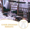 Chair Covers 25 Pcs Back Yarn Wedding Decor Bow Cover Organza For Banquet Party Decorations Bows Decorative Sashes Ribbon