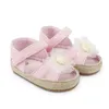 Sandals Summer Newborn Baby Girls Sandals Cute Flower Fashion Toddler Soft-soled Non-slip Shoes Infant Girl First Walking Shoes 240329