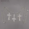 Ceintures de chaîne de taille gothique punk creux pendentif pendant lourd chain de taille ajusté y240329