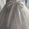 Satin Perlen Schleife mit Pin Hochzeit Gürtel Braut Kleid passende Accories abnehmbare handgemachte Schleife k7U3 #