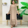 Vêtements ethniques 2 pièces Abaya avec robe intérieure sans manches assorties ensemble musulman ensemble abayas pour femmes Dubaï Turquie robe de l'islam africain