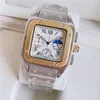 Модные брендовые часы, мужские квадратные многофункциональные стильные наручные часы с ремешком из нержавеющей стали высокого качества, маленькие циферблаты, могут работать CA55311N