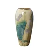 Vases Home Decoration Ornaments Jingdezhen Ceramic Dry Flower Ware Chinese Vase Yellow Graffiti