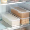 Storage Bottles 4 Pcs Transparent Hinge Kitchen Beans And Noodles Box Refrigerator Sealed Crisper Multi-purpose Food 4pcs Jar