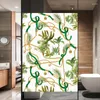 Window Stickers Plants Film Privacy Static Clings Decorative Sun Blocking Non-Adhesive Anti-UV Glass For Home