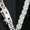 Custom Hip Hop 925 Sterling Silver Ice Out Vvs Bling 3mm 4mm 5mm 6 6.5mm Round Moissanite Diamond 925 Silver Tennis Chain