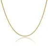 Pendanthalsband 1 2mm 24K Pure Gold Color Chains Halsband Snake Chain för män Kvinnor lyxiga bröllop smycken hög kvalitet1279o