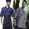 Uniformes de chef japonês restaurante cozinha sushi chef jaquetas chef kimo cozinha cozinheiro casaco garçom macacão cozinha camisa tops c13y #