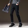 2023 inverno masculino velo jeans clássico solto reto grosso quente calças marca busin casual denim calças homem roupas f6Jp #