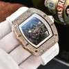 Diamant nouvelle personnalité creuse tête de tigre montre en céramique huile quartz marche unisexe watch229p
