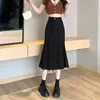 Skirts 2024 Sexy White High Waist Denim Midi Women Spring Summer Casaul Long Skirt Y2k Streetwear Retro