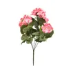 Fiori decorativi 1 mazzo 36 cm geranio artificiale multicolore pianta finta negozio di fiori forniture decorazione domestica per il giardino della festa nuziale