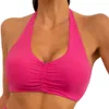 Lu Align Scrunch Tanks Stretchy Women Soft Halter Neck Running Bra Solid Color Summer Ny utomhusövning Sport Yoga Bra Lemon Sports 2024