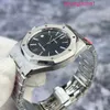 Топ AP Наручные часы Royal Oak Series 15300ST Черная пластина Прецизионная сталь Автоматические механические мужские часы 39 мм