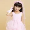 bambini bambini ragazze piccoli principi per capelli doppi strati di tulle veli da sposa frs garland arruffata di pizzo floreale matrimonio 2 c1qx#