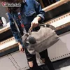 Schoudertassen Scrub Voor Vrouwen Vrouwelijke Mode Haarbal Dames Kwastje Dame Vintage Crossbody Tas Meisje Causale Handtassen KL200