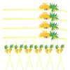 Kubki jednorazowe słomki 50 szt. Koktajl ananasowy przychylność giętna luau tropikalna dla dzieci pice