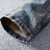 Fi Designer Hommes Jeans Haute Qualité Rétro Mer Bleu Stretch Slim Fit Ripped Jeans Hommes Style Italien Vintage Denim Pantalon U0Me #