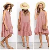 Women Summer Dress Pregnant Woman Polka Dot Chiffon Sleeveless Beach Mini Casual Loose Sundress Vest Vestidos Maternity Dress 240319