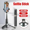 Selfie Monopods Roreta 2024 New Foldable Bluetooth Selfie Stick Trans مع Bluetooth مصراع Aluminium Monopod لنظام iOS Android 24329