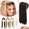 Haarstukken Gres Blond Synthetisch Stuk Dames 3 Clips In Extension Met Pony 22 Lange Hoge Temperatuur Vezel Bruin/Grijs/Zwart Drop Del Otrv8