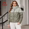 Astrid 2022 Cappotto da donna invernale Donna Parka Fi Giacca calda Casual Ctrast Cuciture a colori Allentato abbigliamento femminile Design n1Xm #