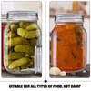 Storage Bottles 6Pcs Glass Mason Jars With Lids Canning Spice Jam Container Honey Jelly Dessert