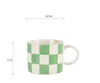 Tasses rétro échiquier grille verre céramique japonaise café lait tasse ménage cuisine poignée Simple maison quotidienne coréenne