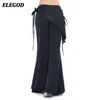 women Belly Dance Pants Oriental Tribal Bellydance Clothes Lady High Waist Trousers Adults Dance Practice Training Cott Pants m32T#