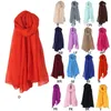 Schals Hijab-Schals für Damen, Baumwollleinen, großer Schal, Ganzjahres-Kopfabfall