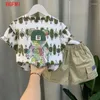 Ensembles de vêtements Mode Summer Baby Girls Boys Set Enfants T-shirt à manches courtes et shorts 2pcs pour enfants Survêtements Vêtements Tenues