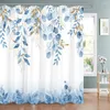 Shower Curtains Eucalyptus Leaf Botanical Floral Curtain Tropical Palm Green Bathroom Decor Polyester Washable