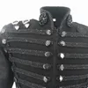 rare MJ Michael Jacks England Style Retro Black Militray Jacket Handmade Punk Men Outerwear Tailor Made High Quality L7No#