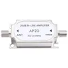 AP20 Satellite 20dB In-line Amplifier Booster 950-2150MHZ Signal Booster For Dish Network Antenna Cable Run Channel Strength