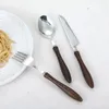 Besteksets 30 set/partij roestvrijstalen servies mes vork lepel set met handvat westerse stijl steak en