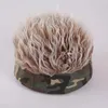 Berets Men Wig Hat Windproof Breathable Soft Thickened Keep Warm Brimless Street Style Beanie Short Artificial Hair Outdoor Supply