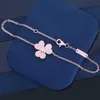 Brand Fashion GTM.s925 Sterling Silver Van Three Leaf Lucky Grass Bracelet Womens temperament light luxury niche and exquisite handicrafts Jewelry with logo