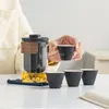 Ensembles de thé 4 étuis amples pique-nique avec Pot de thé Portable El Kung randonnée Mini tasses pour ensemble amis infuseur voyage Fu en plein air 1