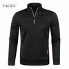 Nuevo otoño invierno para hombre media cremallera suéteres jersey de cuello alto sudaderas con capucha sudadera color sólido polar más grueso suéter masculino abrigos 72of #