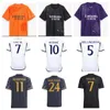 23 24 25 Mbappe Bellingham Reals Madrids Soccer Jersey Y-3 2023 2024 Hem Away Third Y3 Football Shirt Camiseta Rodrygo Vini JR Plus Purple Black Orange