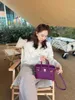 A Birknns Classic Sac Sea Anemone Purple Togo Togo Cuir Handsbag avec 25 30 Boucle de serrure et motif de litchi authentique pour les femmes