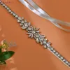 Topqueen Luxury Wedding Belt Sier Rhineste Applique Bridal Accories Women's Evening Abito da festa S166 09ik#