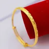 Bangle Gold Store Mesmo Estilo 9999 Pulseira Real Moda Dragão e Phoenix Chengxiang 18K Sólido 5D Ajustável